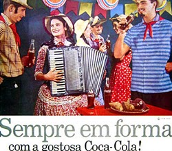 Propaganda da Coca-Cola nos anos 50: campanha para que as pessoas mantivessem a forma