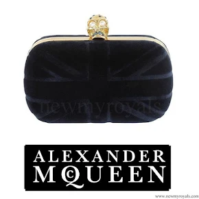 Crown Princess Victoria Alexander McQueen Velvet Britannia Clutch
