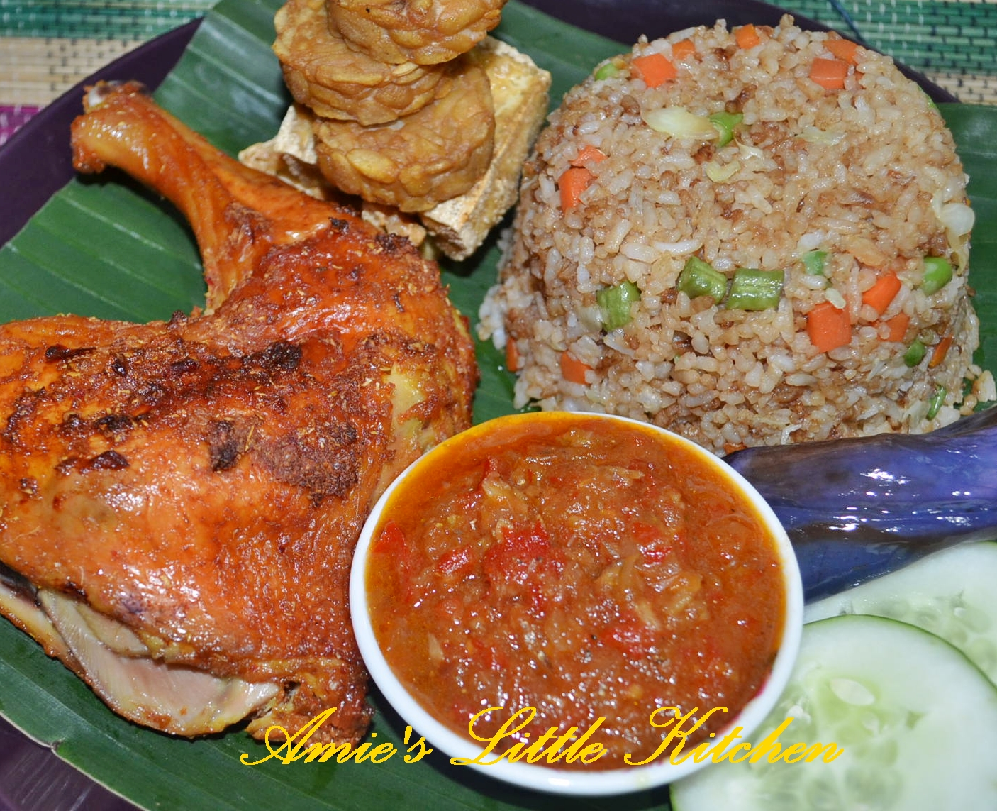 Nasi Goreng Ayam Penyet (Versi Panggang)  Amie's Little Kitchen