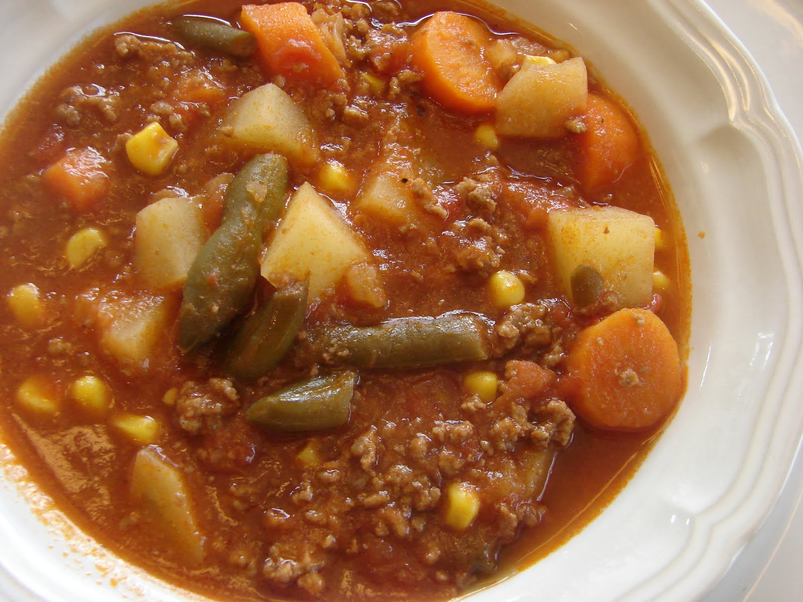 A Bear in the Kitchen: Hearty Hamburger Soup