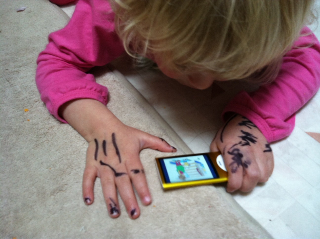 Samara's Blog I found a sharpie, and look what I did in permanent ink!