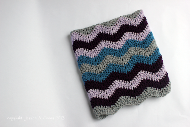 chevron baby blanket free crochet pattern