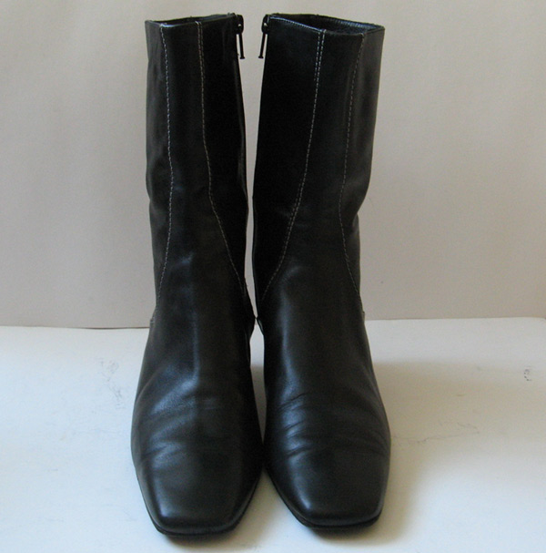 COLE HAAN BLACK LEATHER ANKLE BOOTS WOMENS SIZE 8