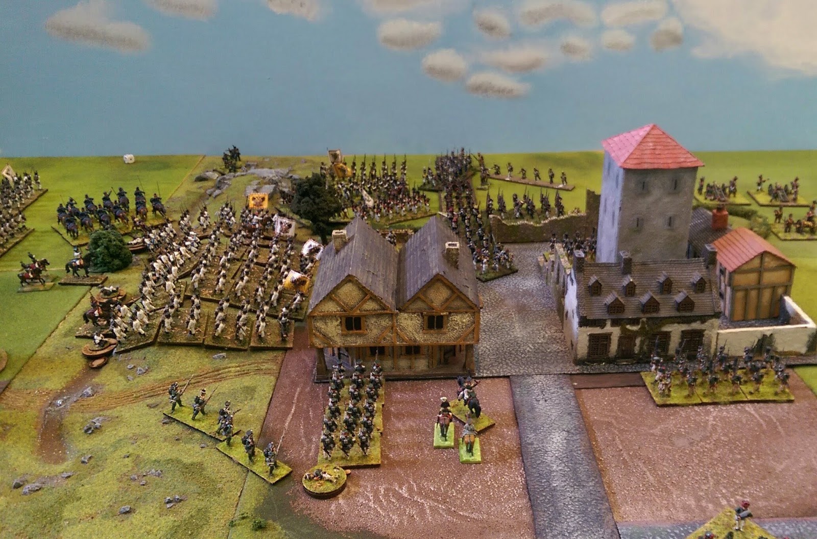 End of play on Friday on my flank, with half the town now in Russian possession