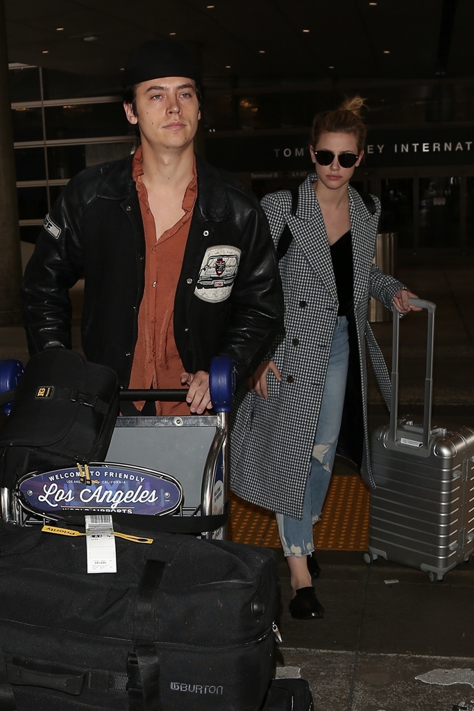 Lili Reinhart & Cole Sprouse || Arriving from Paris to LAX Airport in