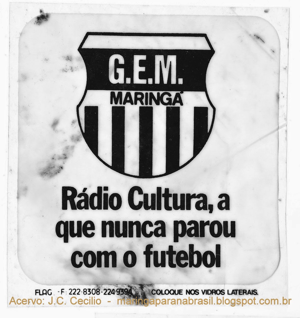 MPB Maringá, Paraná, Brasil Anos 1970 GEM Grêmio de Esportes Maringá