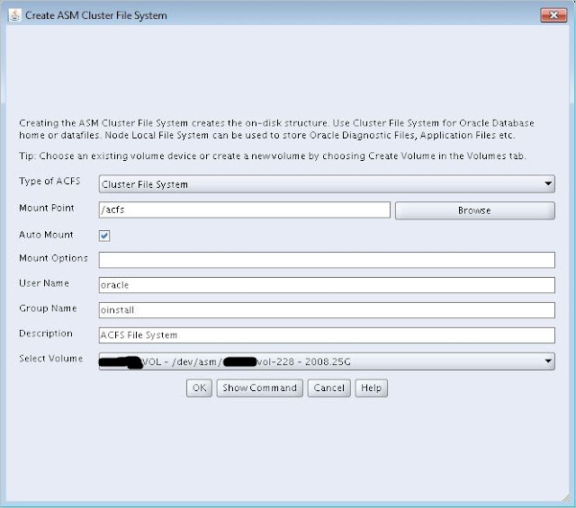 Netsoftmate Technical Blog Configure ACFS on Exadata Database Machine