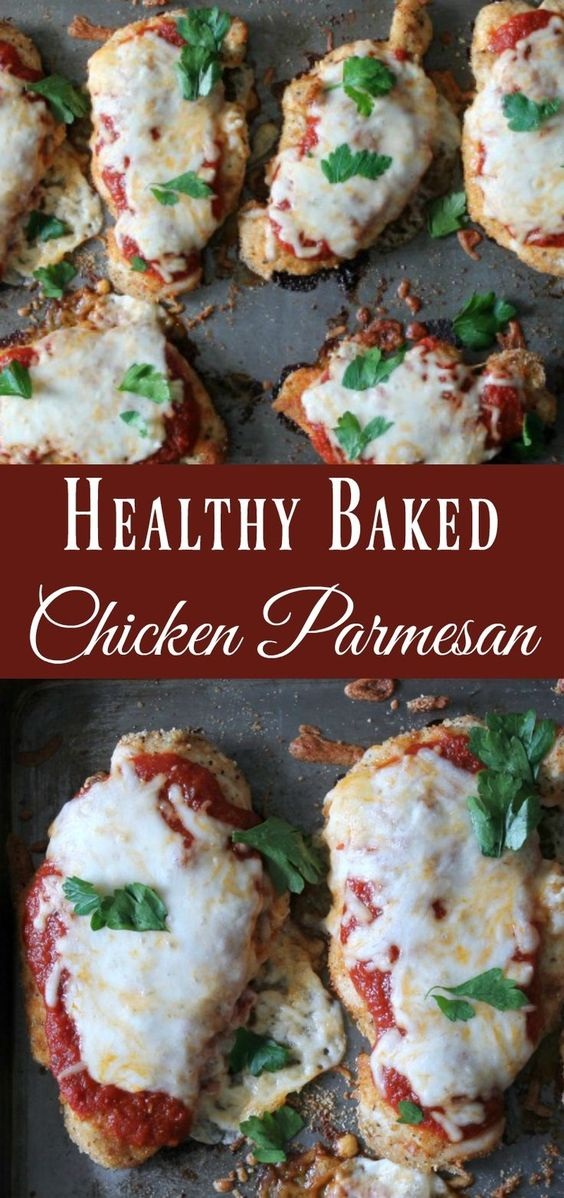 Clean Eating Healthy Baked Chicken Parmesan 77bestrecipes