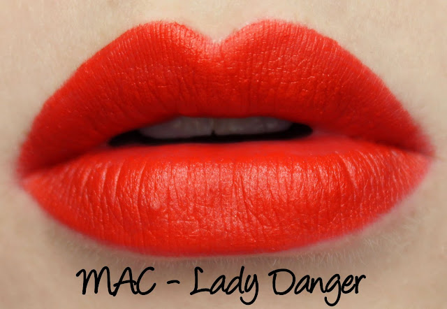 MAC Enchanted Eve - Coral Lip Palette Lady Danger Swatches & Review