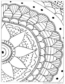 flower doodle design adult coloring page
