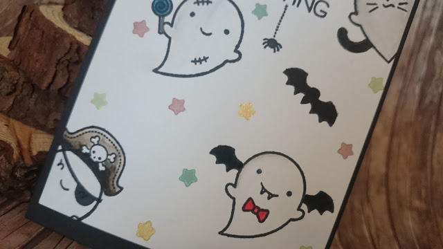 [DIY] Happy Haunting Little Ghosts Say Hi Happy Halloween Greeting Card