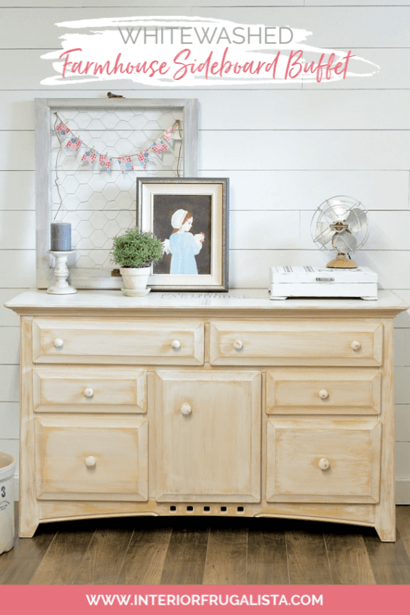 White Sideboard Buffet With Farmhouse Style Interior Frugalista