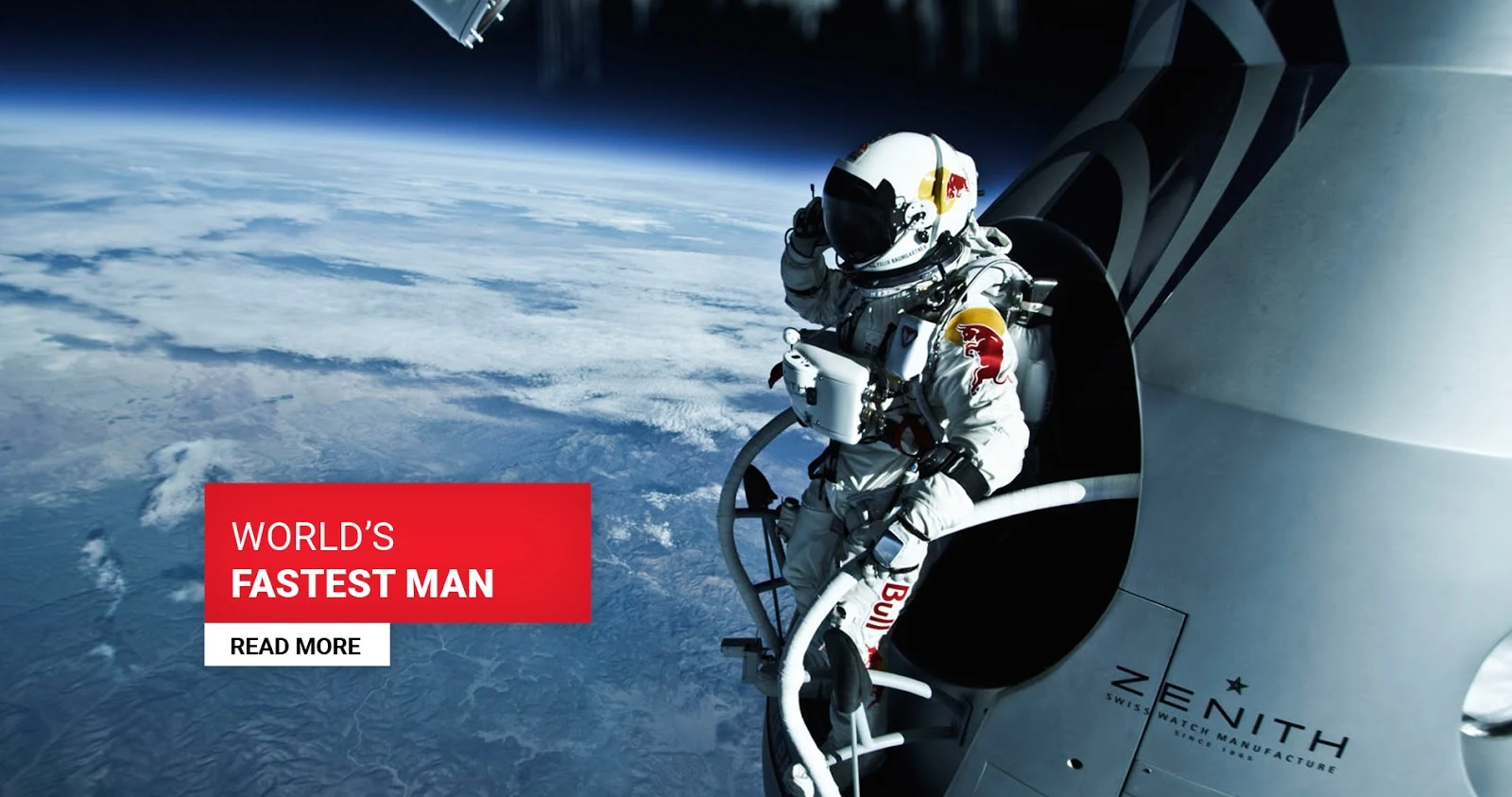 Felix Baumgartner na estratosfera