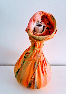 'Self Worth':  Jeans draped on glass vase: by miabo enyadike -SOLD