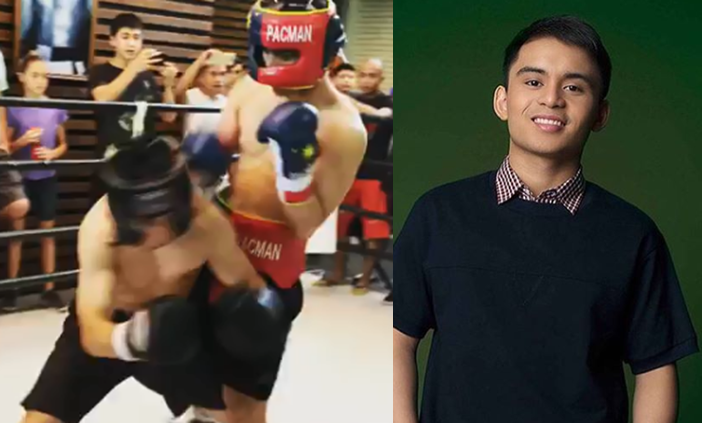 Pacquiao’s son knocks down schoolmate in action-packed school match