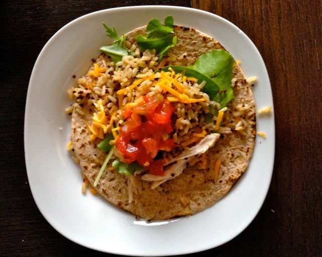 chicken tacos with whole wheat wrap