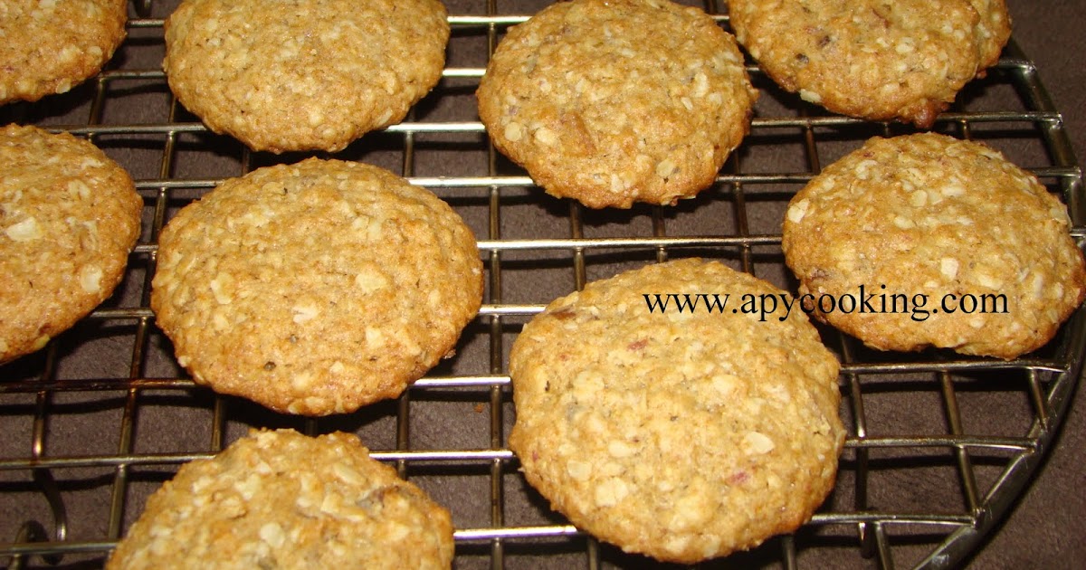 Apy Cooking Eggless Oats Dates Cookies with a Soft Chewy Interior