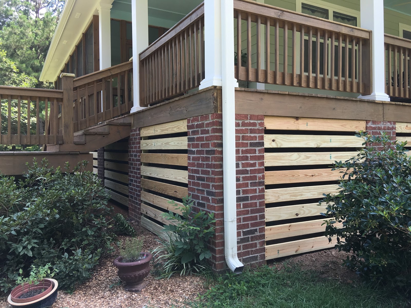 First A Dream Porch Phase 2 Underpinning, Gates and Post Caps