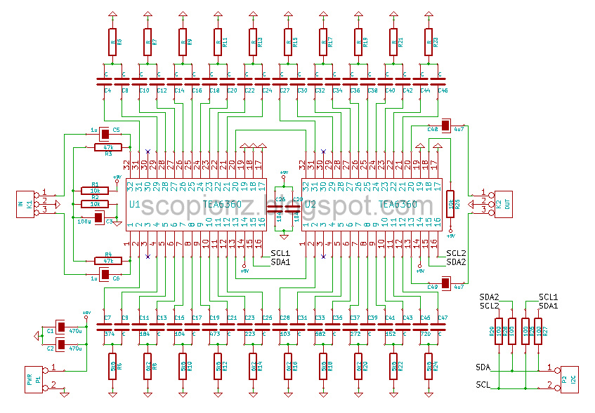 10 Band I2C Graphic Equalizer Circuit - 16F628 TEA6360 ~ Scorpionz