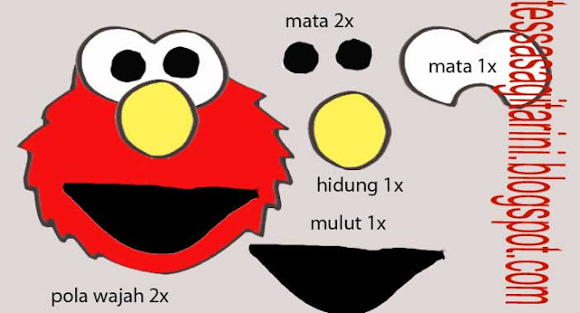 Cara Membuat Amplop Karakter Elmo Dari Kain Flanel - Blog Tessa Sagitarini