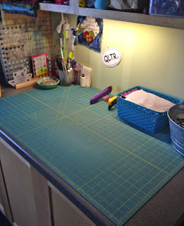 Cleared quilting cutting table