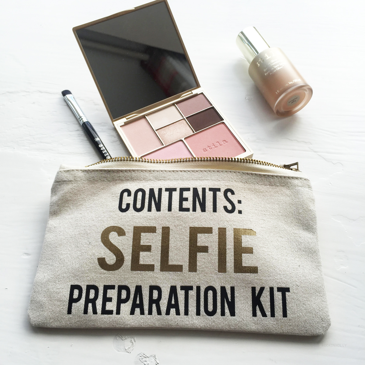 Cream Selfie Preparation Kit Make Up bag from Rock On Ruby