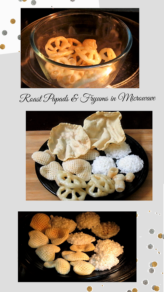 How to roast Papads and Fryums in microwave Roast papad in 2 minutes