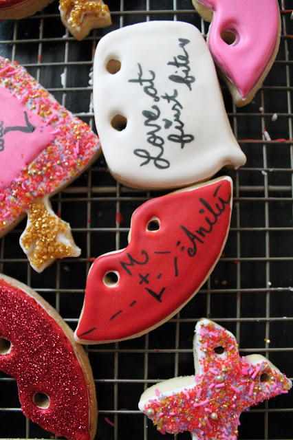 Valentines cookie banner,Valentines day cookies,ValentinesDecorated Cookies, decorated cookies, Valentines decorated cookies, kiss cookies, lips cookies, heart cookies, fletched heart cookies