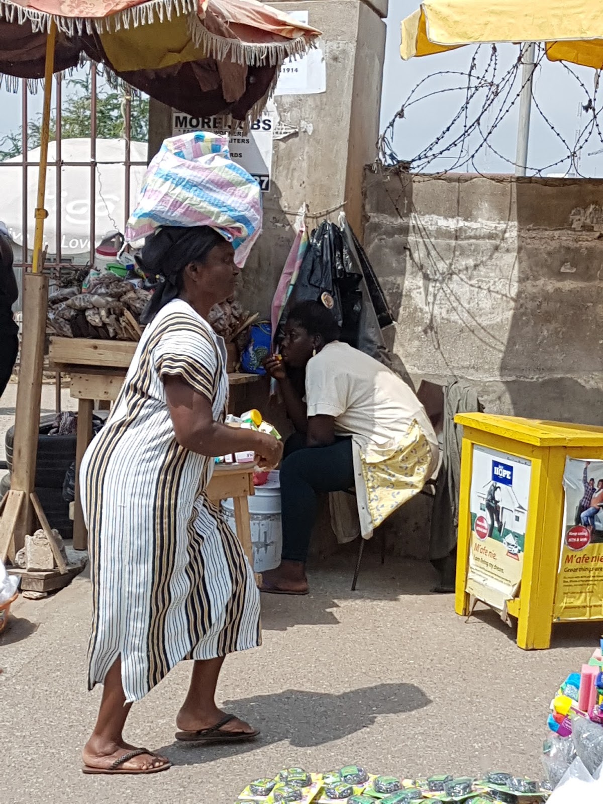 Charlotte... on the go! 'Ghana must go' bags