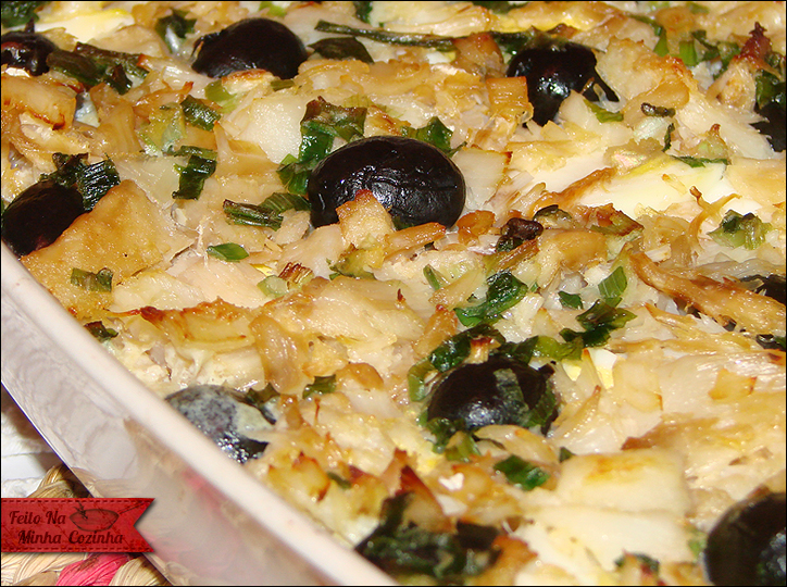 Feito na minha cozinha Bacalhau Desfiado com Nata