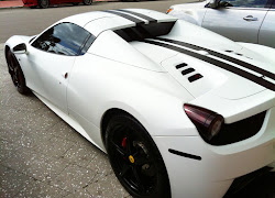White Ferrari 458 Italia Spider 4