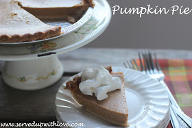 Pumpkin Pie recipe from Served Up With Love