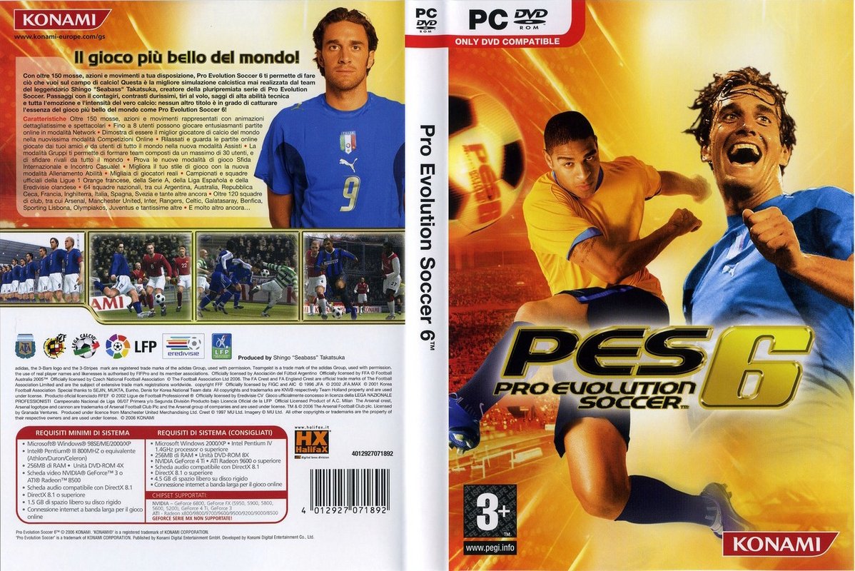 Patch pes6 pro evolution soccer 6 pc