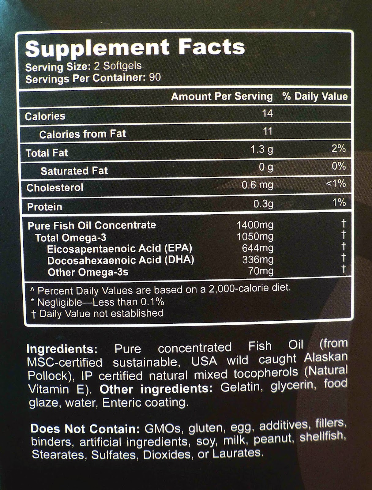 Omega 3 Supreme Fish Oil 1400mg for brain and heart (odourless