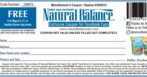 natural balance coupons