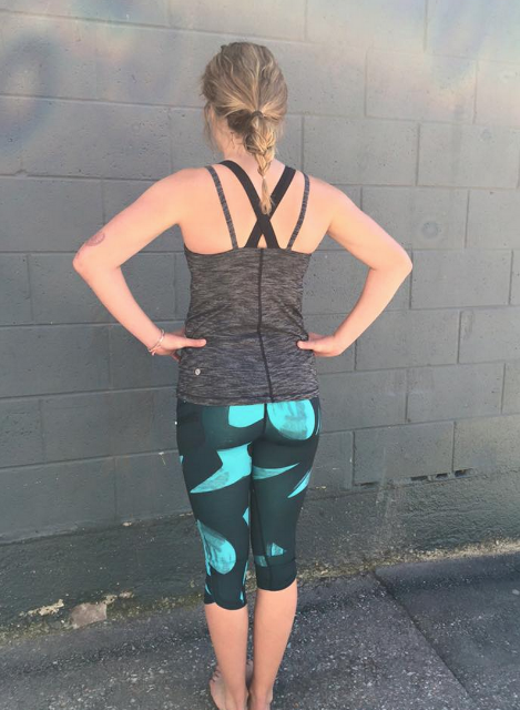 Back Spin Stroke Peacock Blue Top Speed Crops