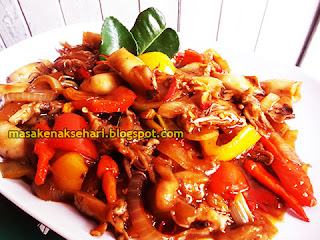 Cumi Basah Tumis Pedas Cara Memasak Tumis Cumi Basah Bumbu Pedas