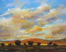 cloud simple paintings painting way clouds pastel landscape drama margulis karen impressionist watercolor artist 11x14 traveling landscapes