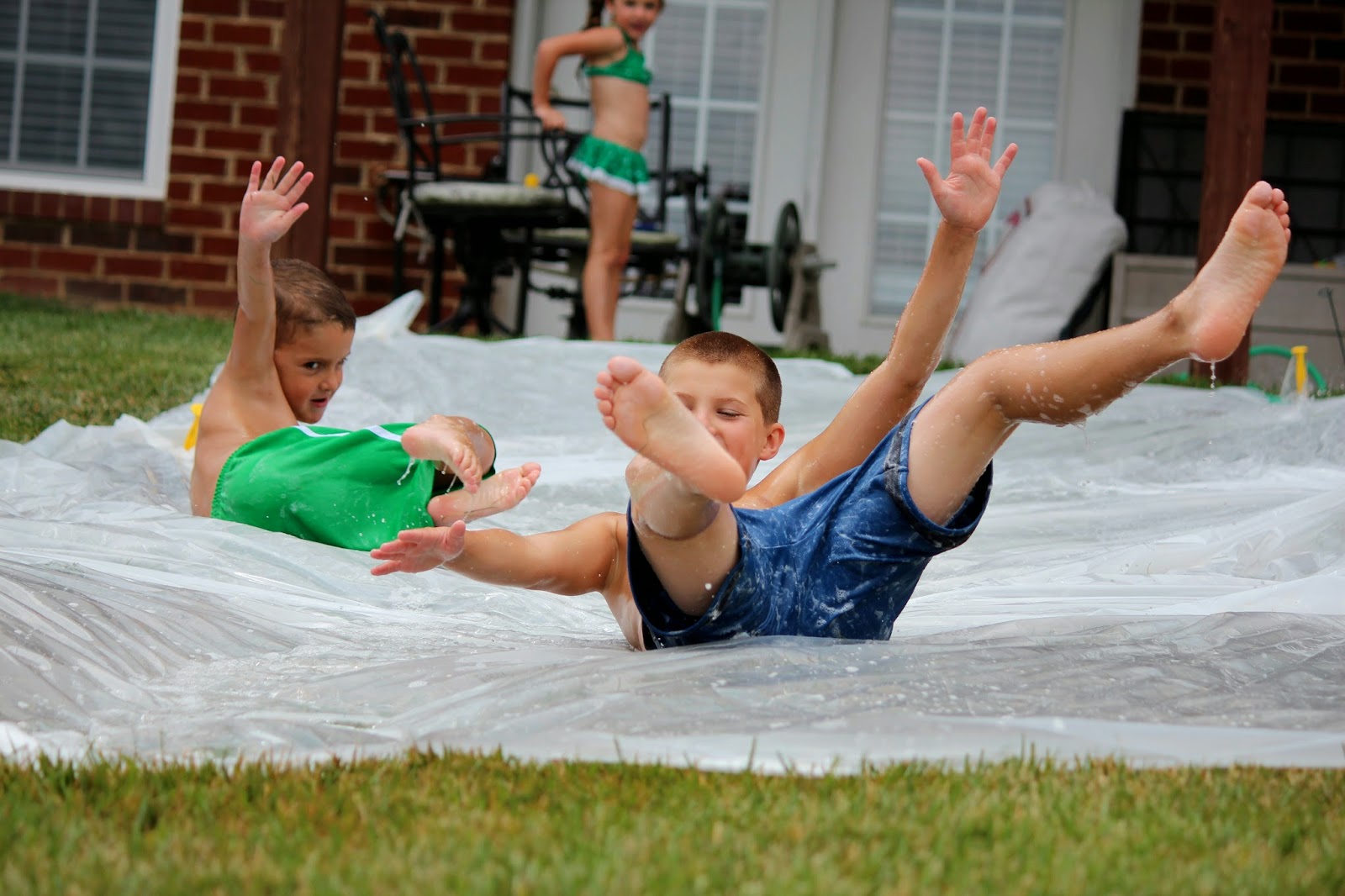 Bolling With 5 Homemade Slip&Slide