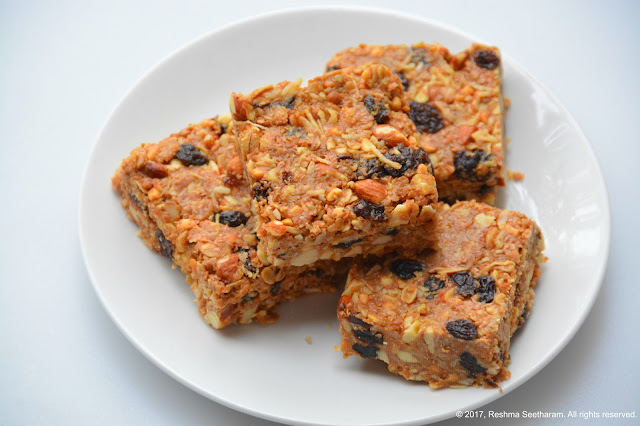 Oats and dry fruit energy bars