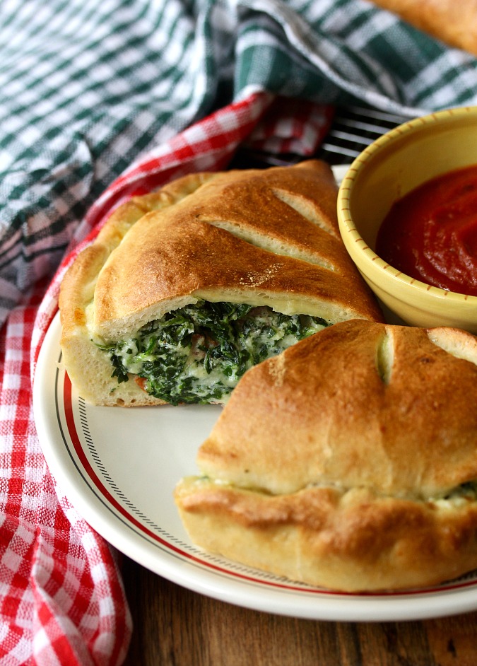 Spinach, Ricotta, and Three-Meat Calzones