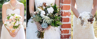 cotton wedding bouquets for indoor or outdoor wedding