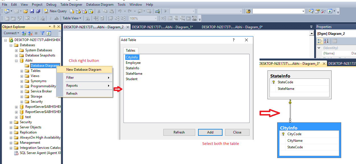 New query. Foreign Key SQL. Как открыть таблицу с ключам SQL.