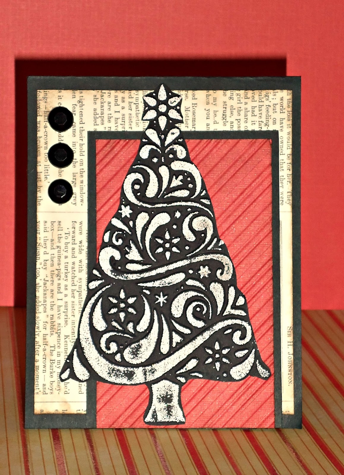 Her Peaceful Garden Embossed Christmas Tree