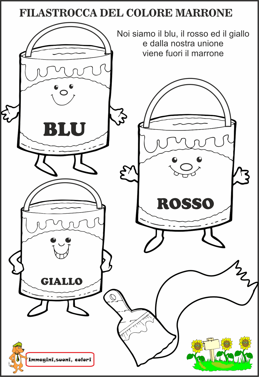 Disegni Sui Colori Primari Da Colorare