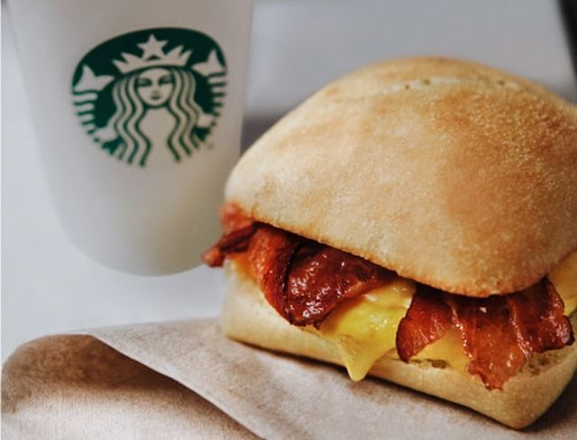Bacon Gouda Sandwich From Starbucks $5 for Bacon, Egg & Gouda Breakfast Sandwich and Grande Coffee at Starbucks