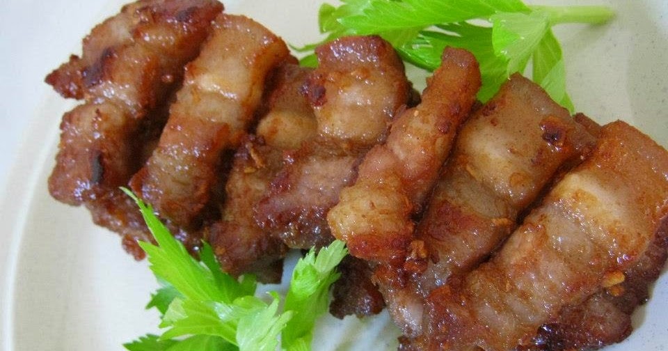 Simple yet yummylicious! Deepfried pork belly with red beancurd