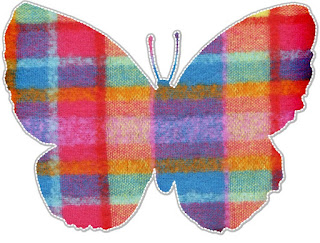 motyl, dzianina