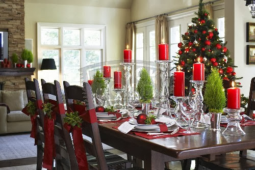 Decorar la Mesa del Comedor para Navidad Dinning Christmas Decorations Dining Table by artesydisenos.blogspot.com
