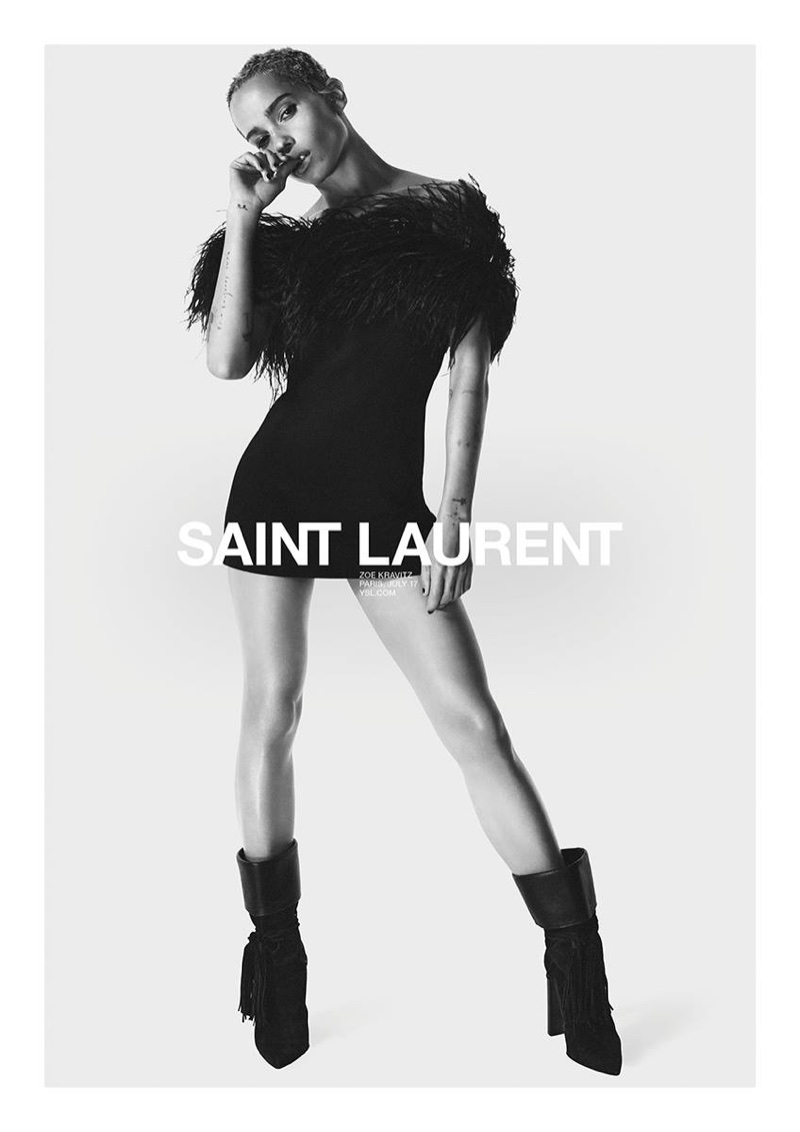 Saint Laurent Spring/Summer 2018 Campaign featuring Zoe Kravitz